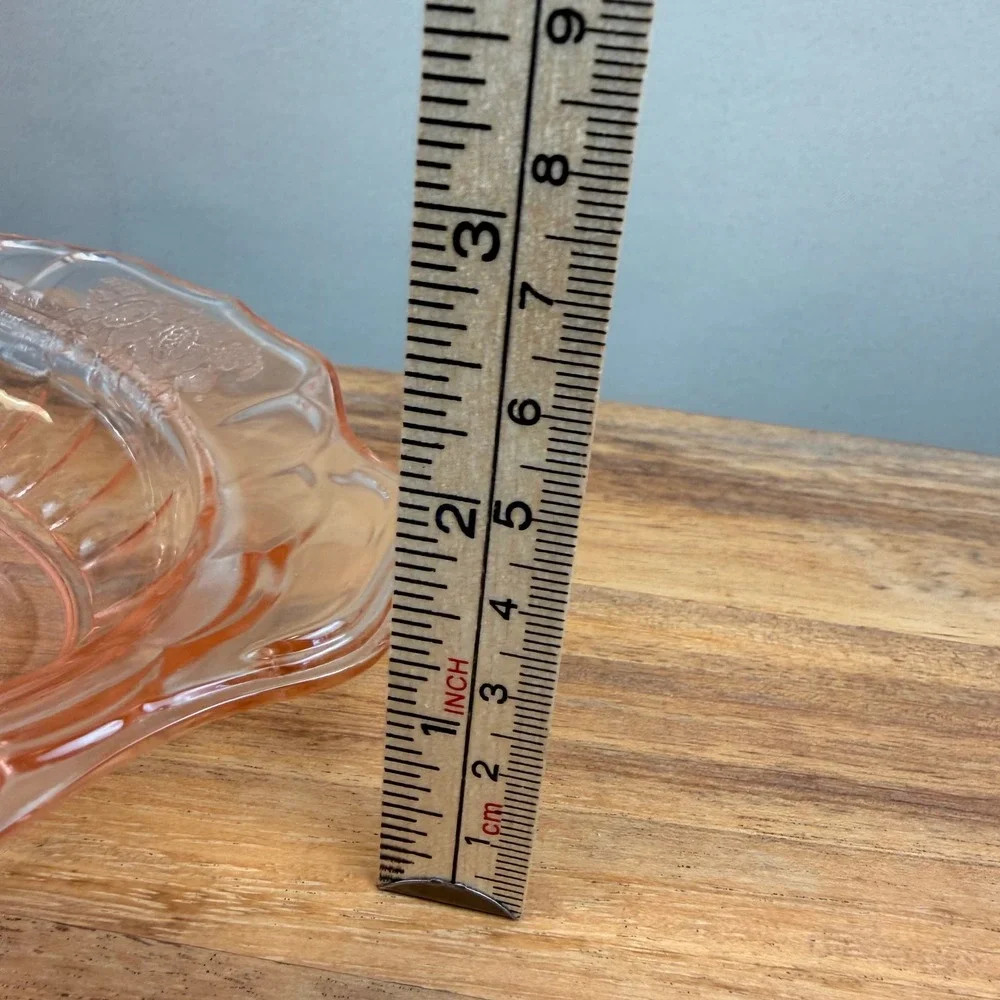 Anchor Hocking Mayfair Open Rose Pink Depression Glass Oval Serving Bowl 12 Inch
